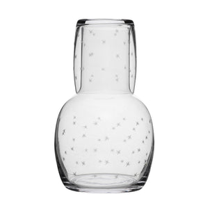 The Vintage List Carafe Set - Stars Design Clear
