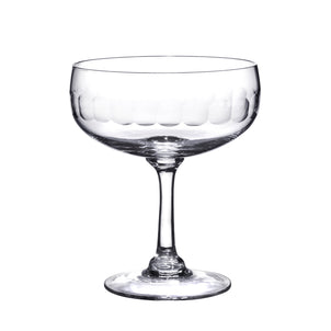 The Vintage List Cocktail Glasses - Lens Design, Set of 4 Clear