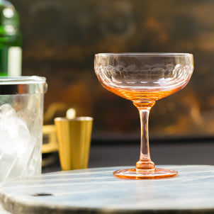 The Vintage List Cocktail Glasses - Lens Design, Set of 4 Rose