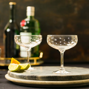 The Vintage List Cocktail Glasses - Stars Design Clear