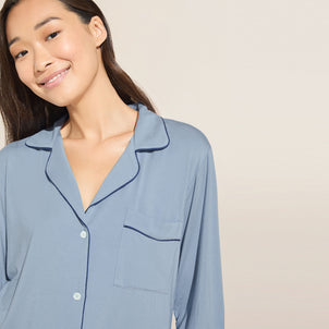 Eberjey Gisele Long PJ Set Ciel / Navy