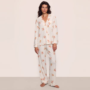 Eberjey Gisele Long PJ Set Floral Bloom / Vanilla Cream