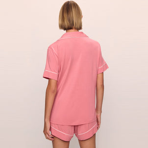 Eberjey Gisele Short PJ Set Sunkissed Coral / Ivory