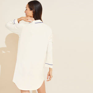 Eberjey Gisele Sleepshirt Ivory / Navy