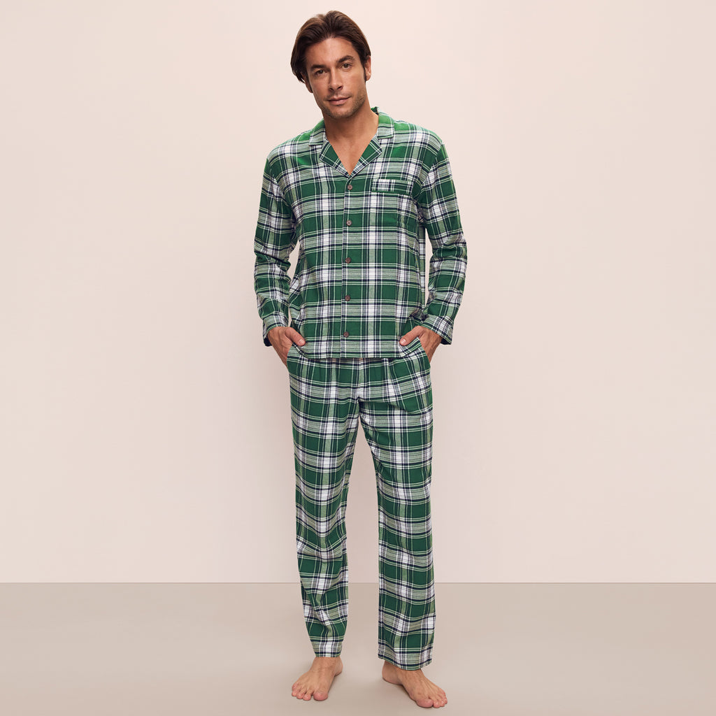 Eberjey Men's Flannel Long PJ Set – Kassatex - Main Image