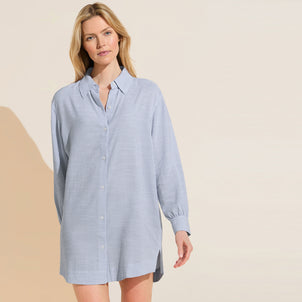 Eberjey Nautico Sleepshirt Wedgewood Blue