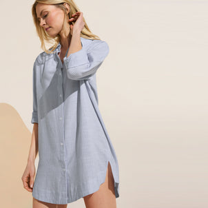 Eberjey Nautico Sleepshirt Wedgewood Blue