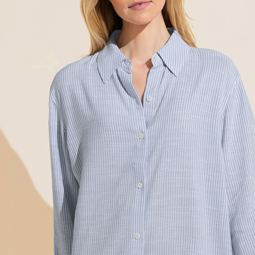 Eberjey Nautico Sleepshirt Wedgewood Blue|customizer