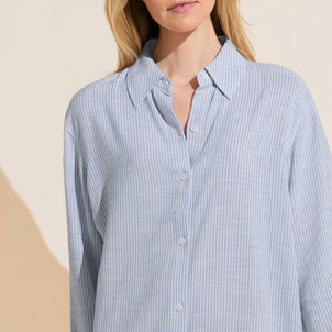 Eberjey Nautico Sleepshirt Wedgewood Blue|customizer