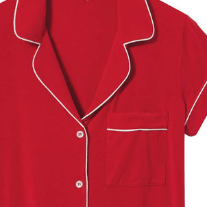 Eberjey Gisele Short PJ Set Haute Red / Bone|customizer