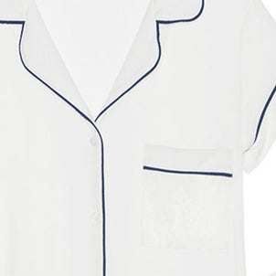 Eberjey Gisele Short PJ Set Ivory / Navy|customizer