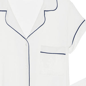 Eberjey Gisele Short PJ Set Ivory / Navy|customizer