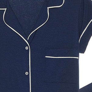 Eberjey Gisele Short PJ Set Navy / Ivory|customizer