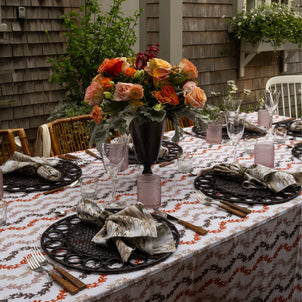 Fluted Marble Printed Napkins, Set of 4 Neutral/Brown