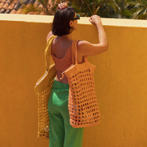 Farmer's Market Tote Papaya|Mini