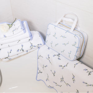 Floral Cosmetic Case Cornflower Blue