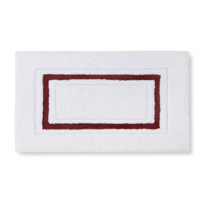 Framed Stripe Bath Rugs Cayenne