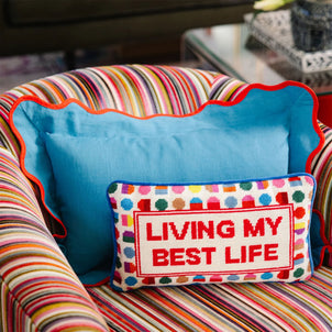 Furbish Studio Best Life Needlepoint Pillow Default