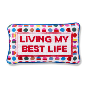 Furbish Studio Best Life Needlepoint Pillow Default
