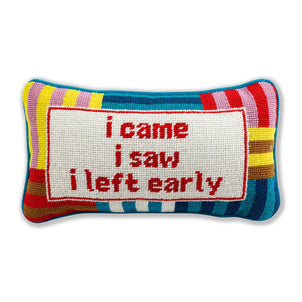 Furbish Studio I Came I Saw Needlepoint Pillow Default