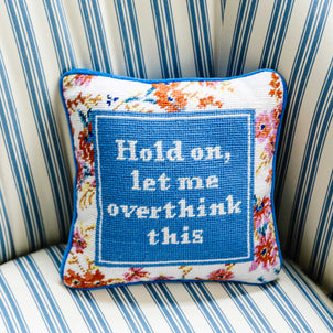 Furbish Studio Overthink Needlepoint Pillow Default