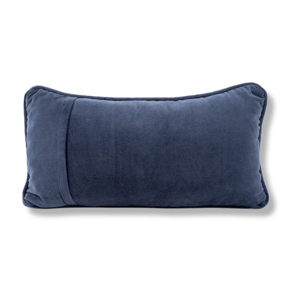 Blue Seaweed Collection Needlepoint Pillow