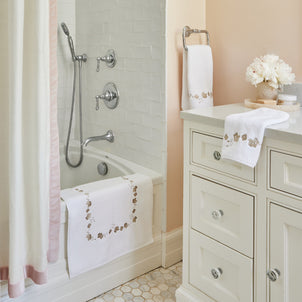 Georgia Floral Bath Mats white/sand