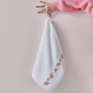 Georgia Floral Towels White/Coral