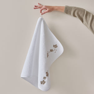 Georgia Floral Towels White/Sand