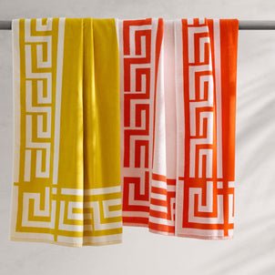 Greek Key Reversible Beach Towels Default
