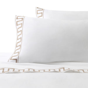 Greek Key Pillowcase Set of 2 Taupe|Customizer