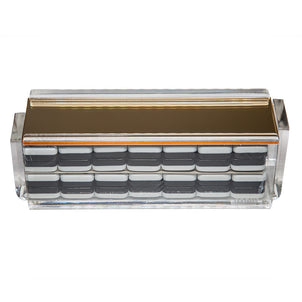 Luxe Dominoes Domino Set Gold Mirror