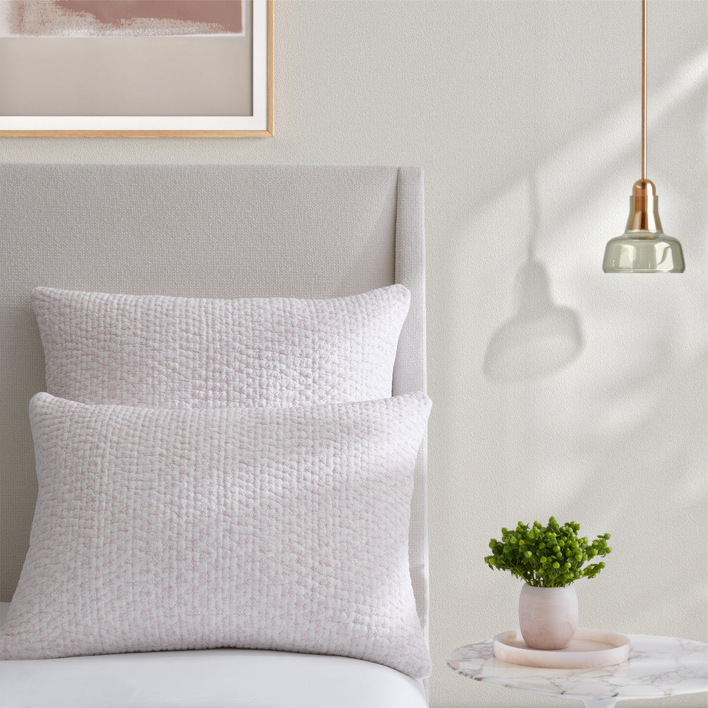 Iris Block Shams Blush