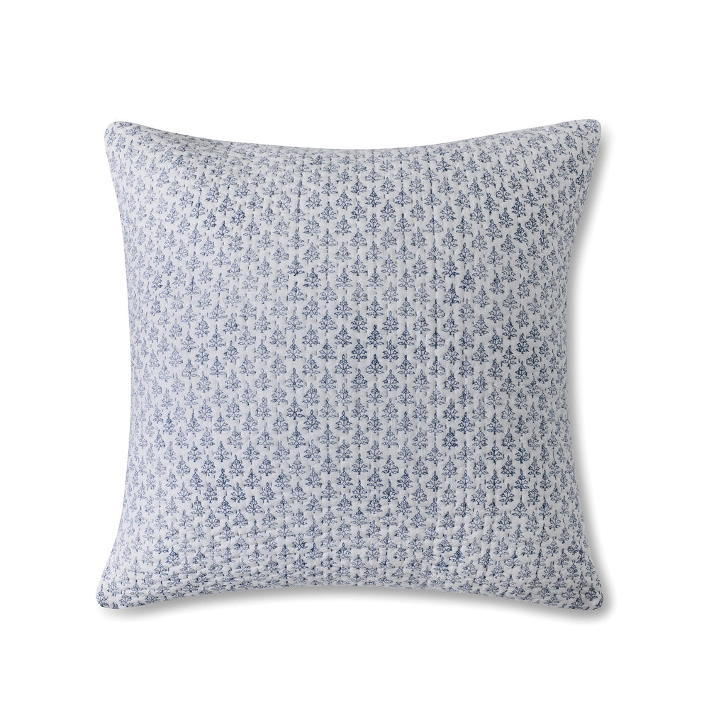 Iris Block Shams Navy|1 Euro Sham