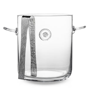 Juliska Berry & Thread Ice Bucket with Tongs Glass