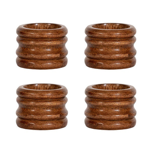 Juliska Bilbao Wood Napkin Ring, Set of 4 Wood (Juliska)