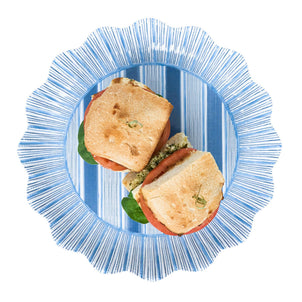 Juliska Cabana Stripe Melamine Dinner Plate, Set of 4 Ocean