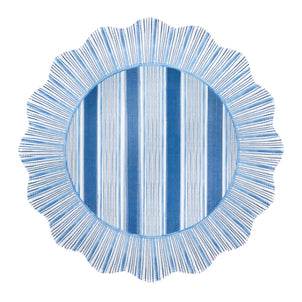 Juliska Cabana Stripe Melamine Dinner Plate, Set of 4 Ocean