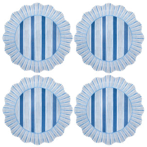 Juliska Cabana Stripe Melamine Dinner Plate, Set of 4 Ocean