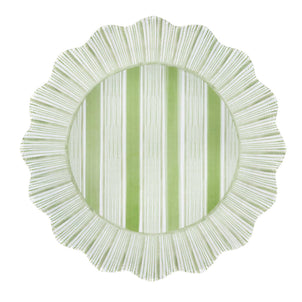 Juliska Cabana Stripe Melamine Dinner Plate, Set of 4 Seagrass