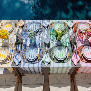 Juliska Cabana Stripe Melamine Dinner Plate, Set of 4 Seagrass