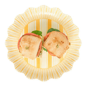 Juliska Cabana Stripe Melamine Dinner Plate, Set of 4 Sunshine