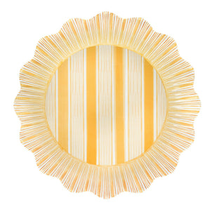 Juliska Cabana Stripe Melamine Dinner Plate, Set of 4 Sunshine