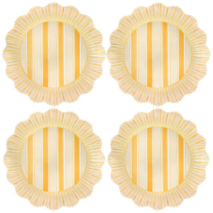 Juliska Cabana Stripe Melamine Dinner Plate, Set of 4 Sunshine