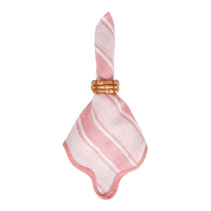 Juliska Cabana Stripe Napkins, Set of 4 Coral