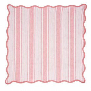 Juliska Cabana Stripe Napkins, Set of 4 Coral