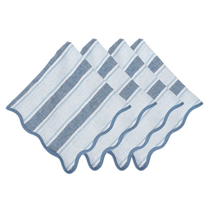 Juliska Cabana Stripe Napkins, Set of 4 Ocean
