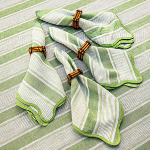Juliska Cabana Stripe Napkins, Set of 4 Seagrass