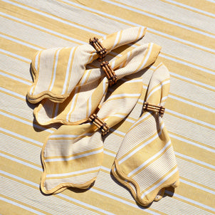 Juliska Cabana Stripe Napkins, Set of 4 Sunshine