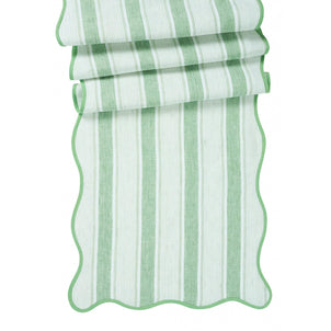 Juliska Cabana Stripe Table Runner Seagrass